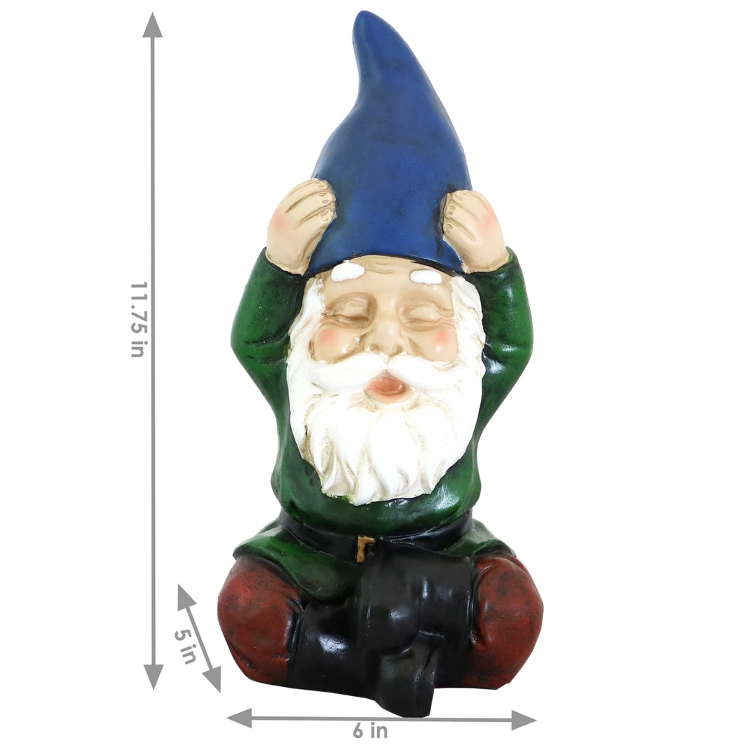 Sunnydaze Sage the Yoga Gnome Indoor/Outdoor Garden Statue - 11.75 in Image 2