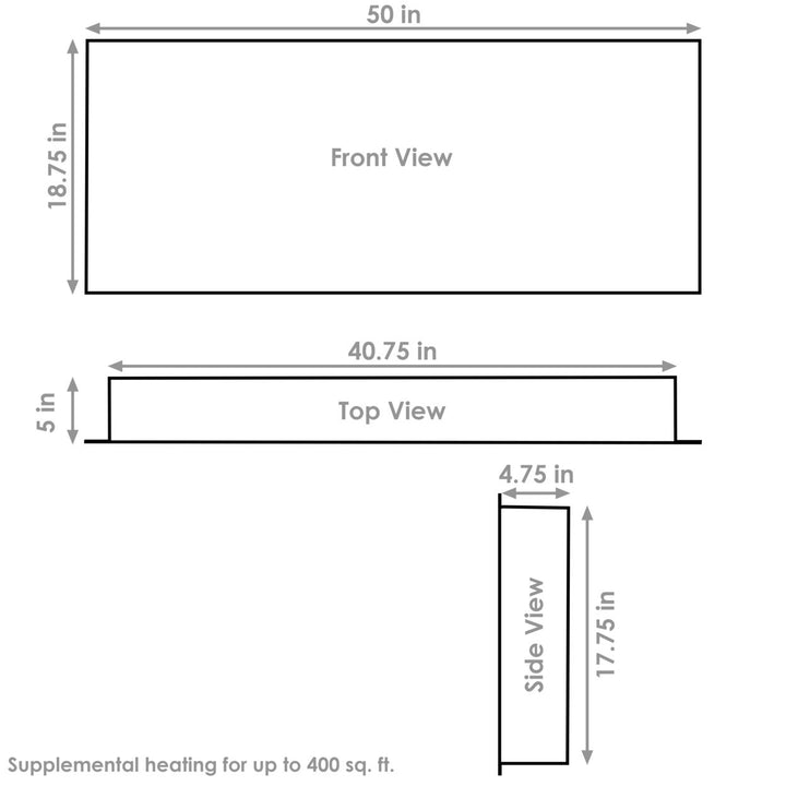 Sunnydaze 50 in Sophisticated Hearth Indoor Electric Fireplace - White Image 5