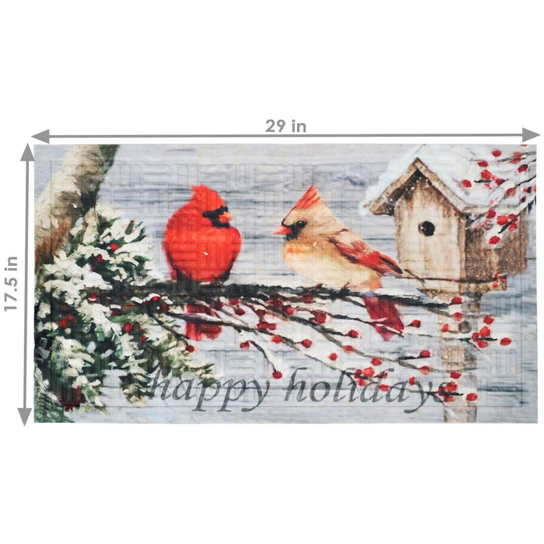 Sunnydaze Indoor Entrance Doormat - Cardinal Red - 17.5 in x 29 in Image 3