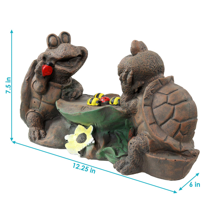 Sunnydaze Tic Tac Toe Turtles Outdoor Statue - 7.5 in Image 3