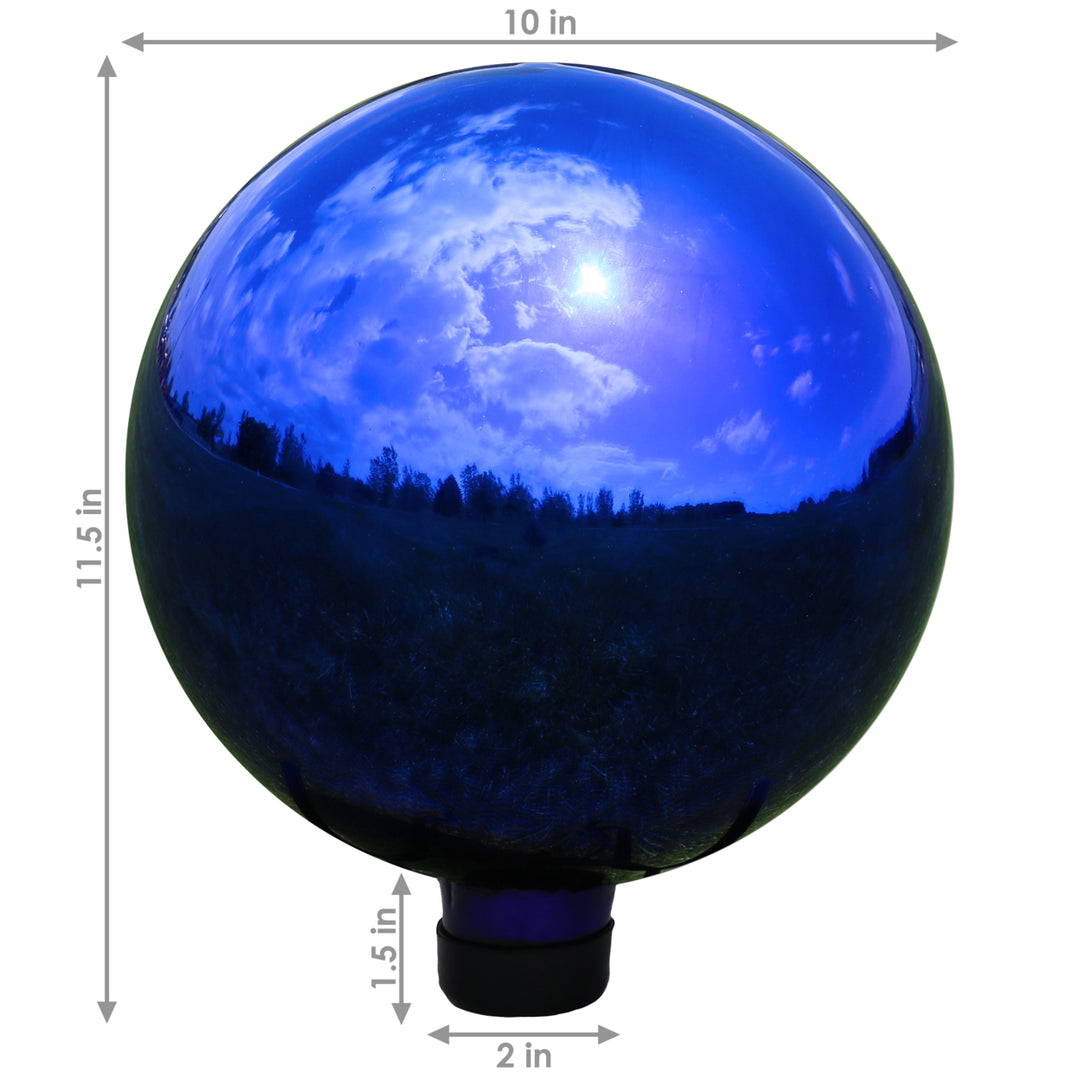 Sunnydaze Blue Mirrored Surface Gazing Globe - 10 in Image 3