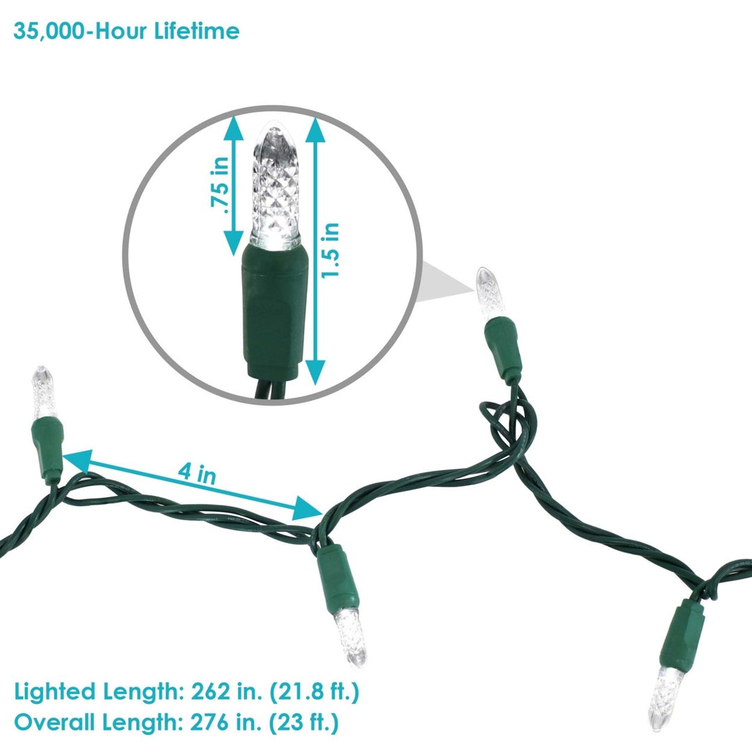 Sunnydaze 70 Ct Indoor and Outdoor Holiday LED String Lights - White - 21 ft Image 2