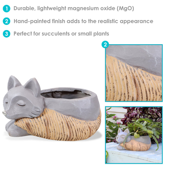 Sunnydaze Magnesium Oxide Finley the Fox Indoor Plater Statue - 8 in Image 2