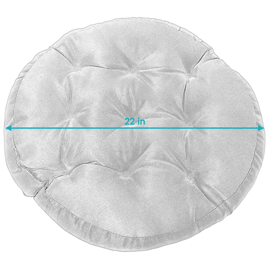 Sunnydaze Outdoor Round Polyester Floor Cushion - Chocolate - Set of 2 Image 3