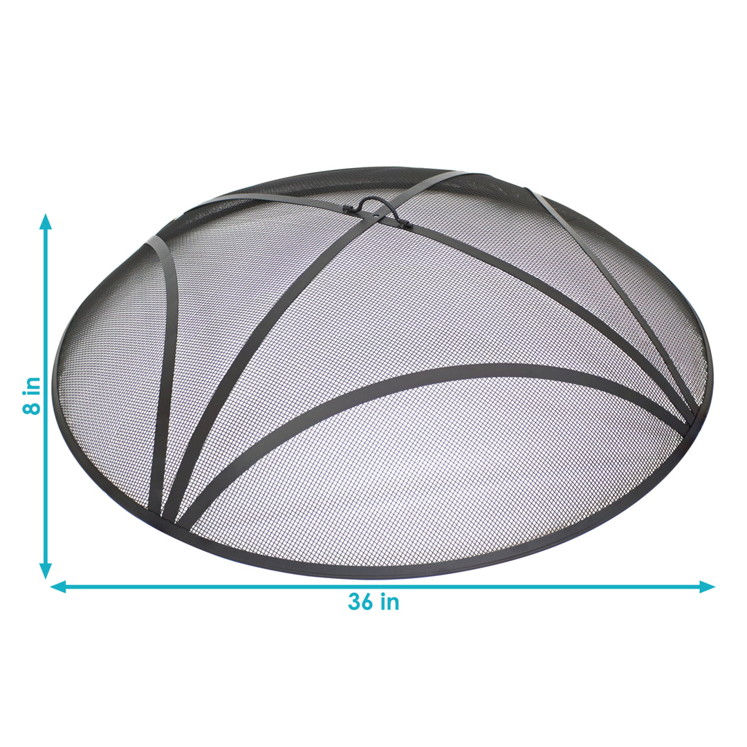 Sunnydaze 36 in Reinforced Steel Mesh Round Fire Pit Spark Screen Image 3