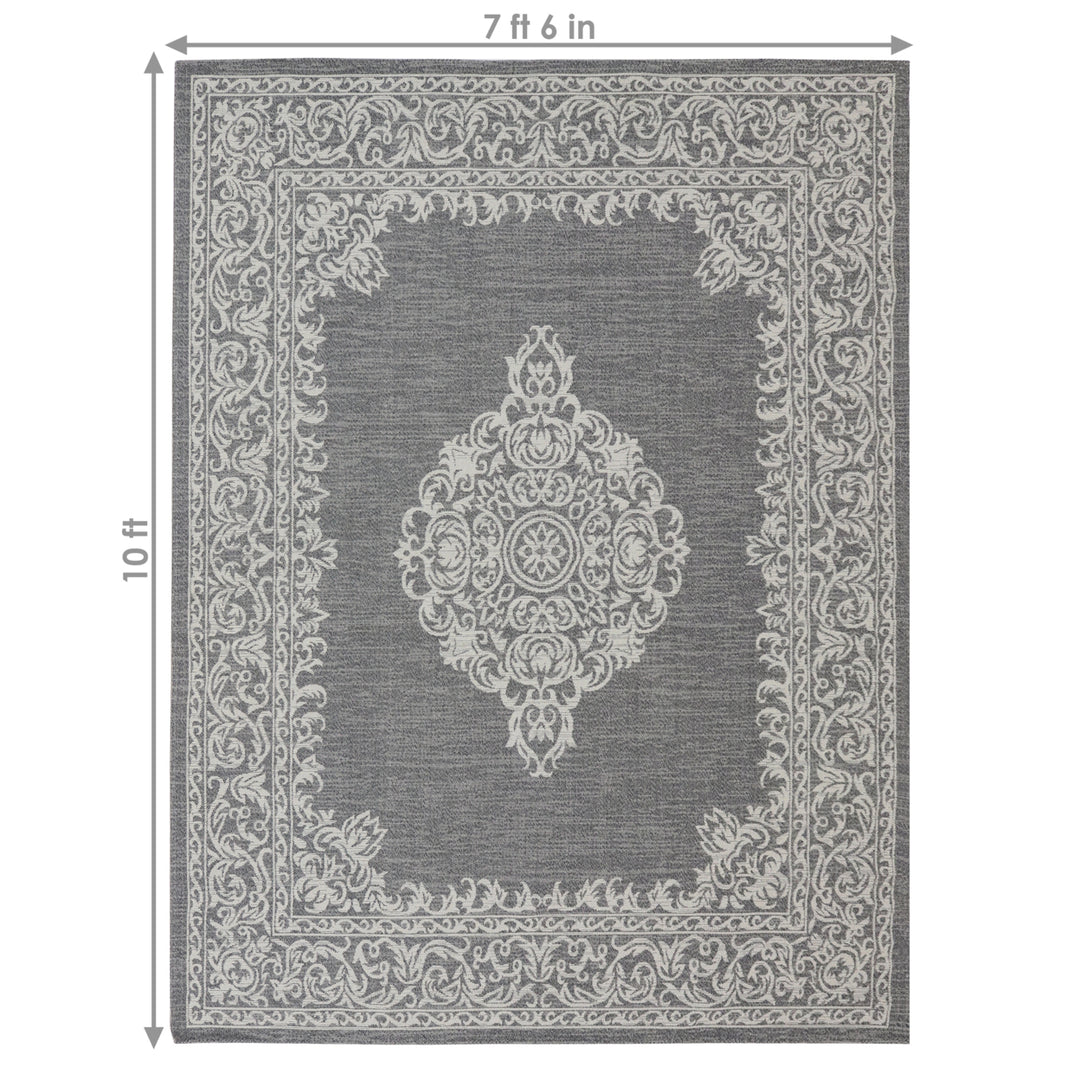 Sunnydaze Parisian Paradise Indoor Area Rug - Ash - 8 ft x 10 ft Image 3