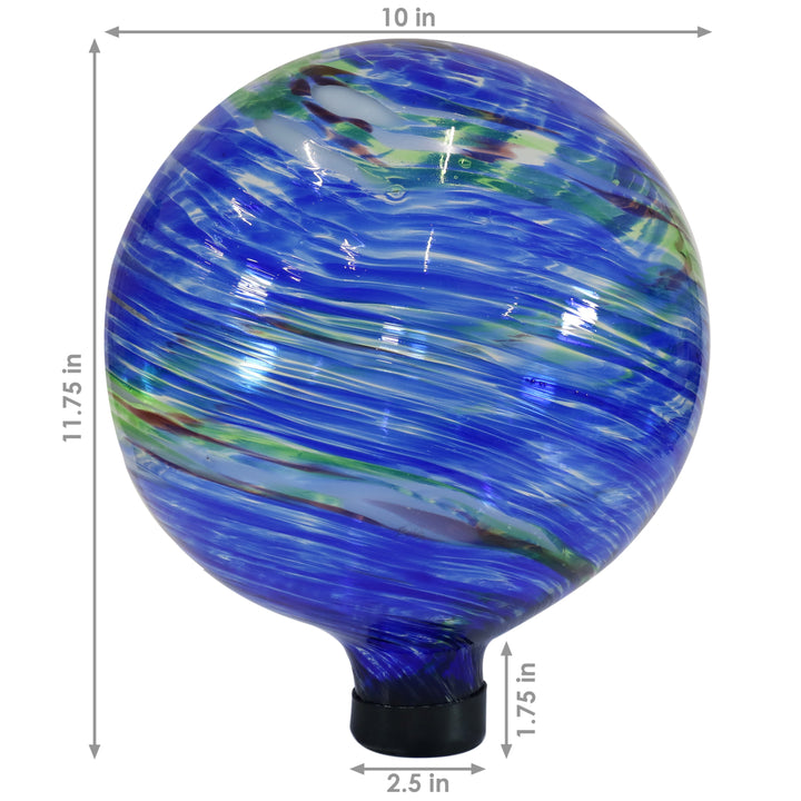 Sunnydaze Northern Lights Glass Gazing Globe - 10 in Image 3