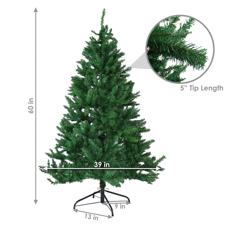 Sunnydaze Tannenbaum Indoor Unlit Artificial Christmas Tree - 5 ft Image 3