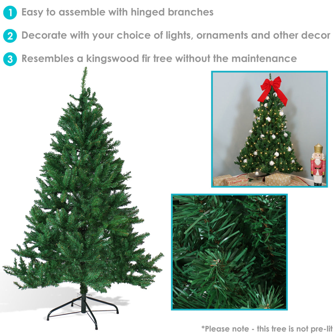 Sunnydaze Tannenbaum Indoor Unlit Artificial Christmas Tree - 5 ft Image 2