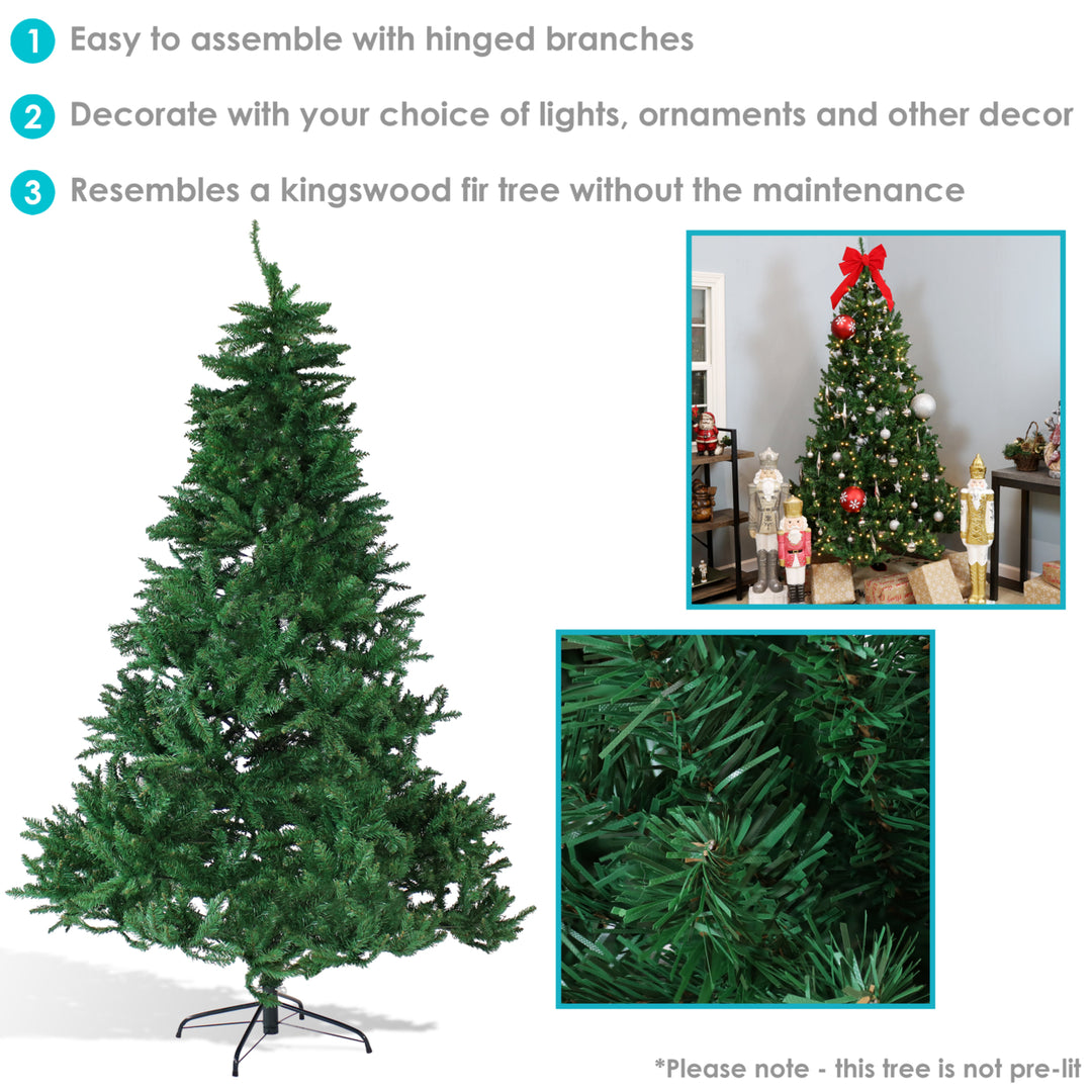 Sunnydaze Tannenbaum Indoor Unlit Artificial Christmas Tree - 7 ft Image 2