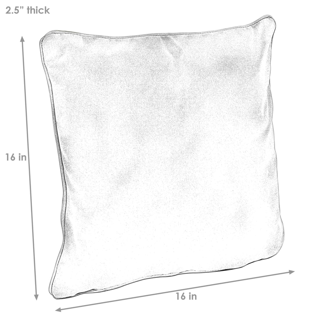 2 Pack Outdoor Throw Pillows  Patio Backyard Porch Deck Tan White Lattice 16x16 Image 3