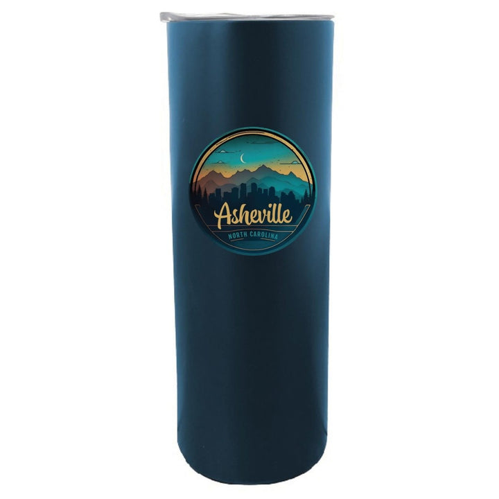 Asheville North Carolina Souvenir 20 oz Insulated Stainless Steel Skinny Tumbler Image 1