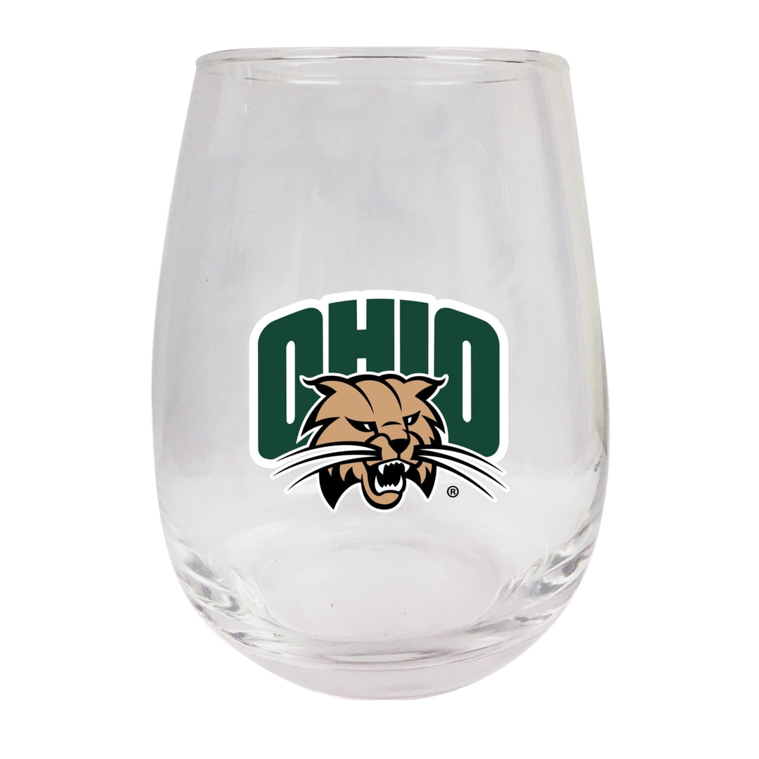 Ohio University Stemless Wine Glass - 9 oz. Officially Licensed NCAA Merchandise Image 1