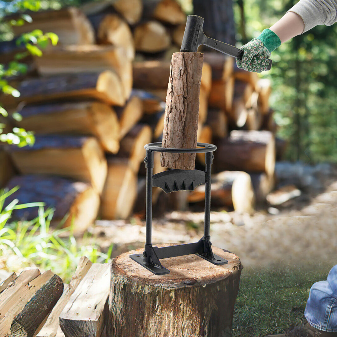 Firewood Kindling Cracker Splitter Manual Steel Log Cutter Wedge Tool for Home Image 4