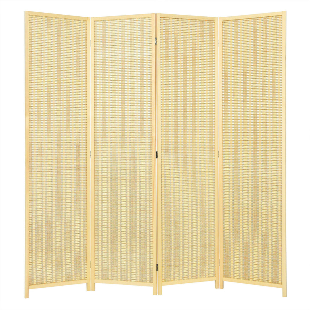 4 Panel Room Divider Screen Portable Folding 6 ft Partition Screen Image 1