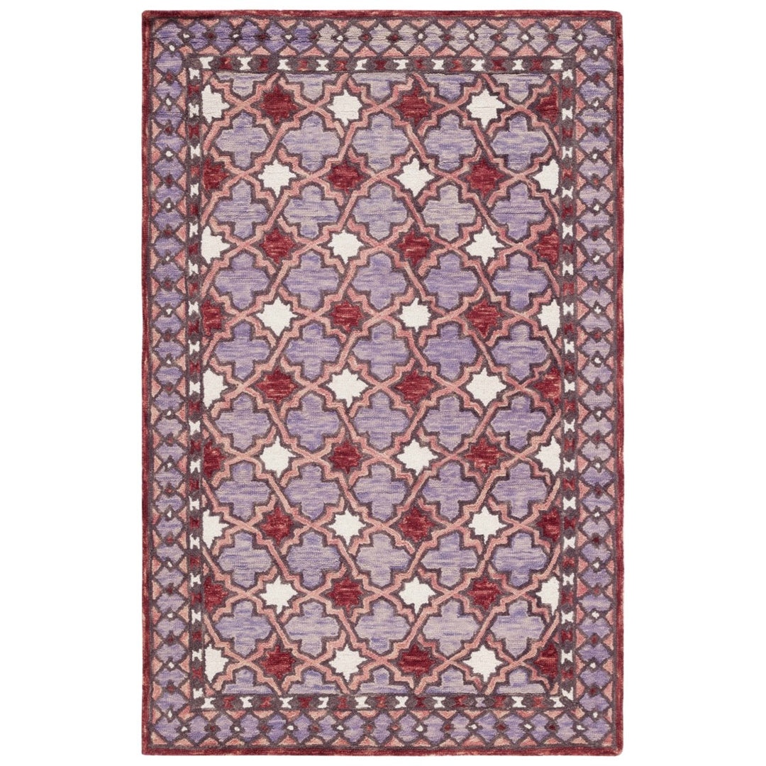 SAFAVIEH Aspen Collection APN121Q Handmade Red / Pink Rug Image 1