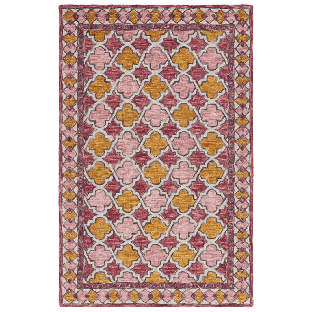 SAFAVIEH Aspen APN121U Handmade Pink / Yellow Rug Image 1