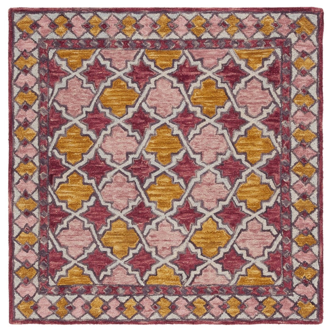 SAFAVIEH Aspen APN121U Handmade Pink / Yellow Rug Image 1