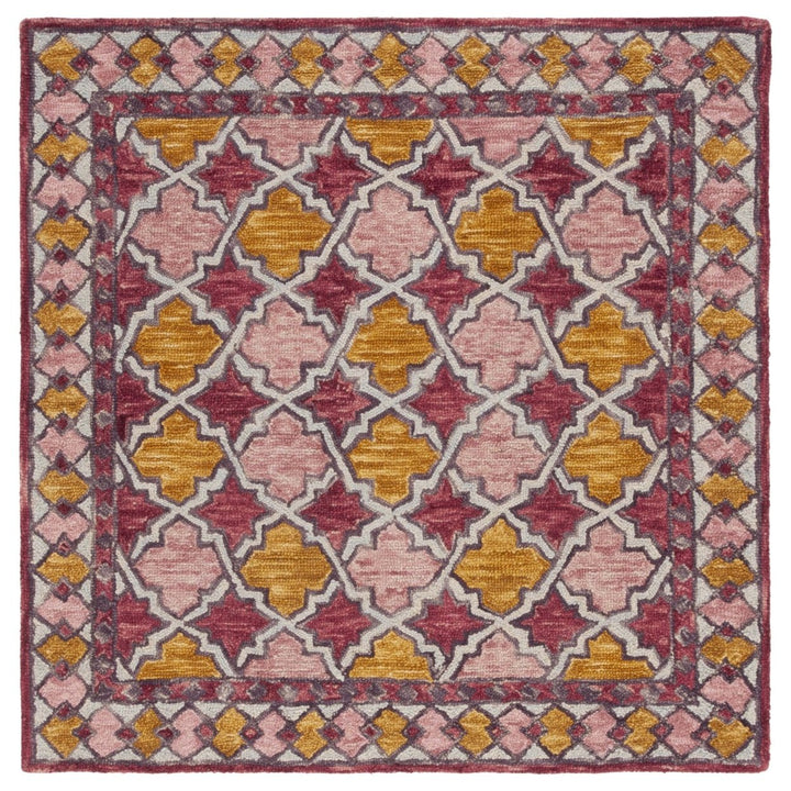 SAFAVIEH Aspen APN121U Handmade Pink / Yellow Rug Image 1