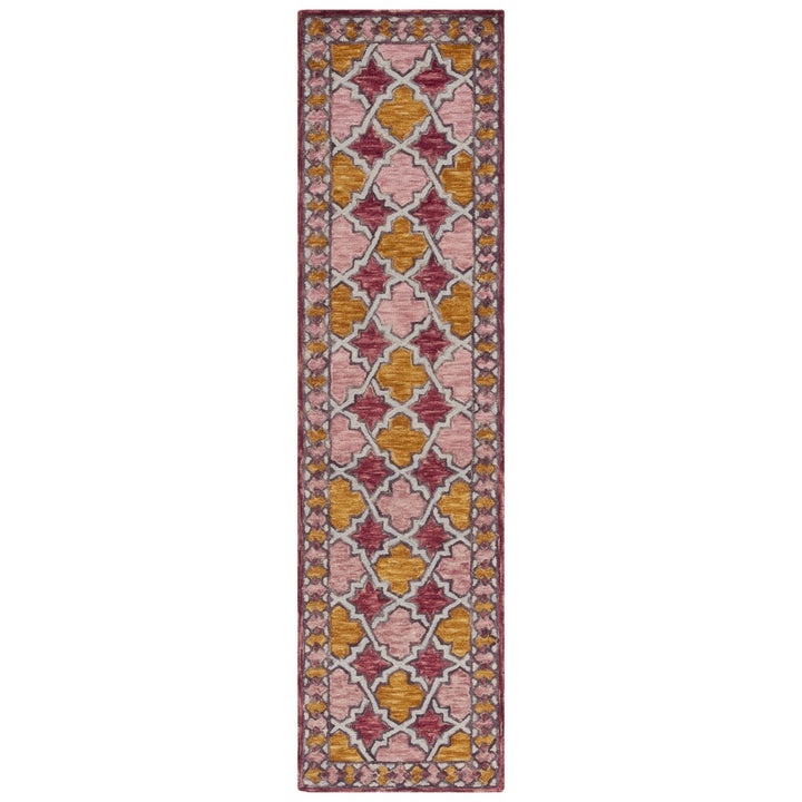 SAFAVIEH Aspen Collection APN121Q Handmade Red / Pink Rug Image 5