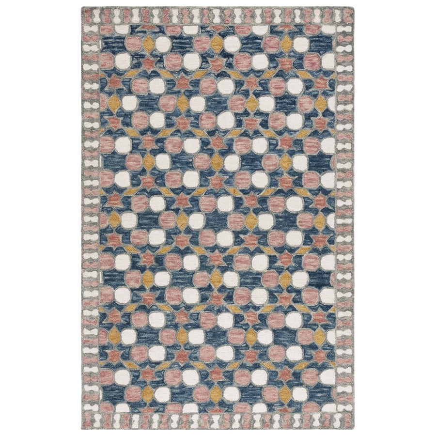 SAFAVIEH Aspen Collection APN128F Handmade Grey/Pink Rug Image 1