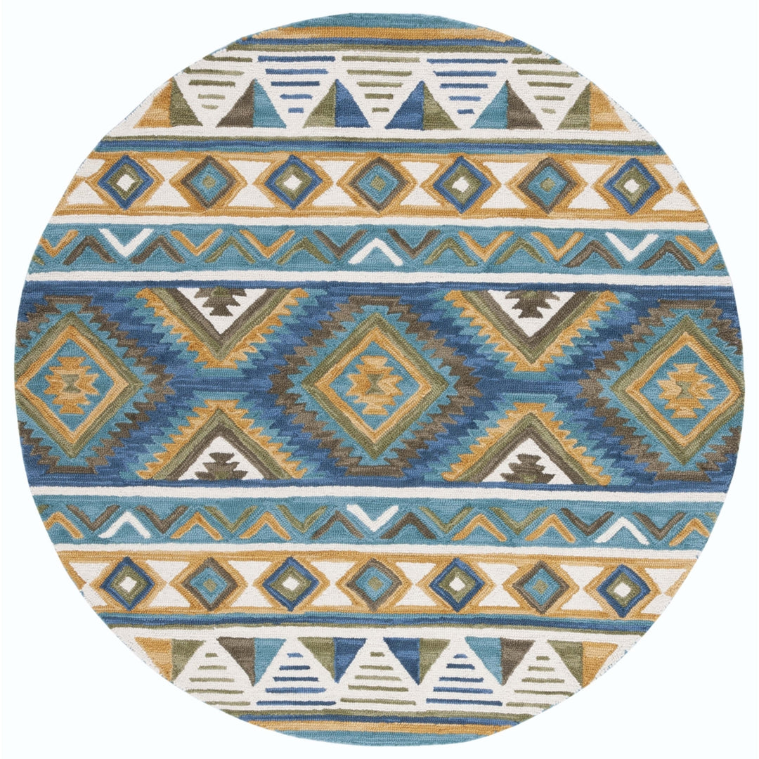 SAFAVIEH Aspen APN351M Handmade Blue / Ivory Rug Image 1