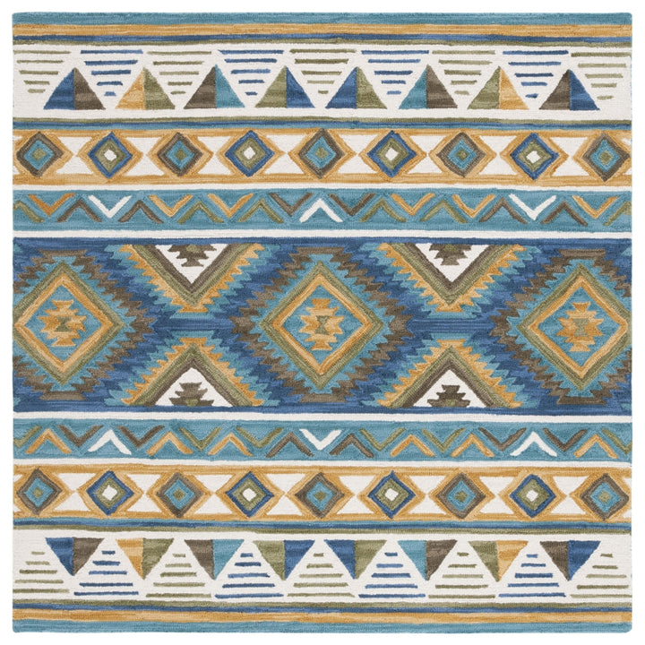 SAFAVIEH Aspen APN351M Handmade Blue / Ivory Rug Image 3