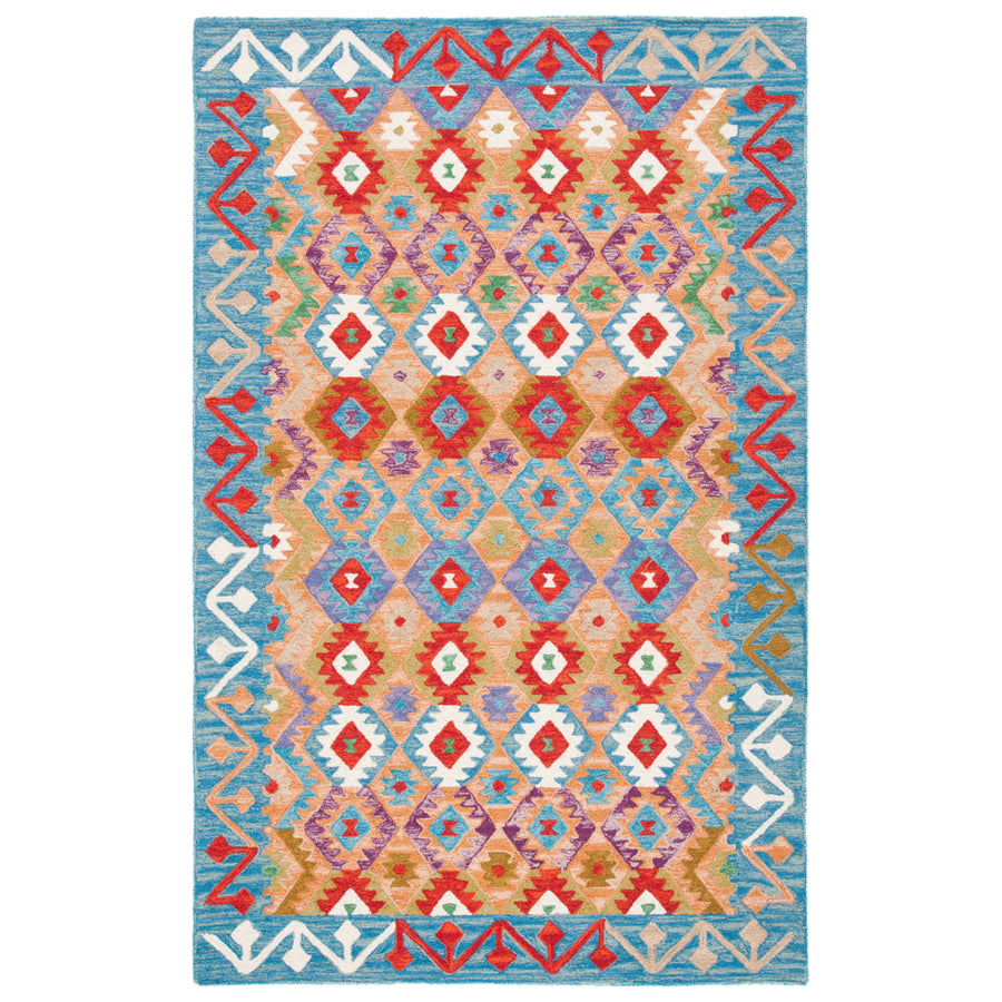 SAFAVIEH Aspen APN352M Handmade Blue / Yellow Rug Image 1