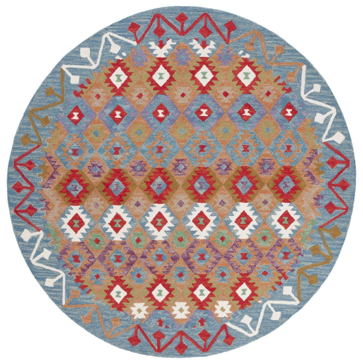 SAFAVIEH Aspen APN352M Handmade Blue / Yellow Rug Image 3