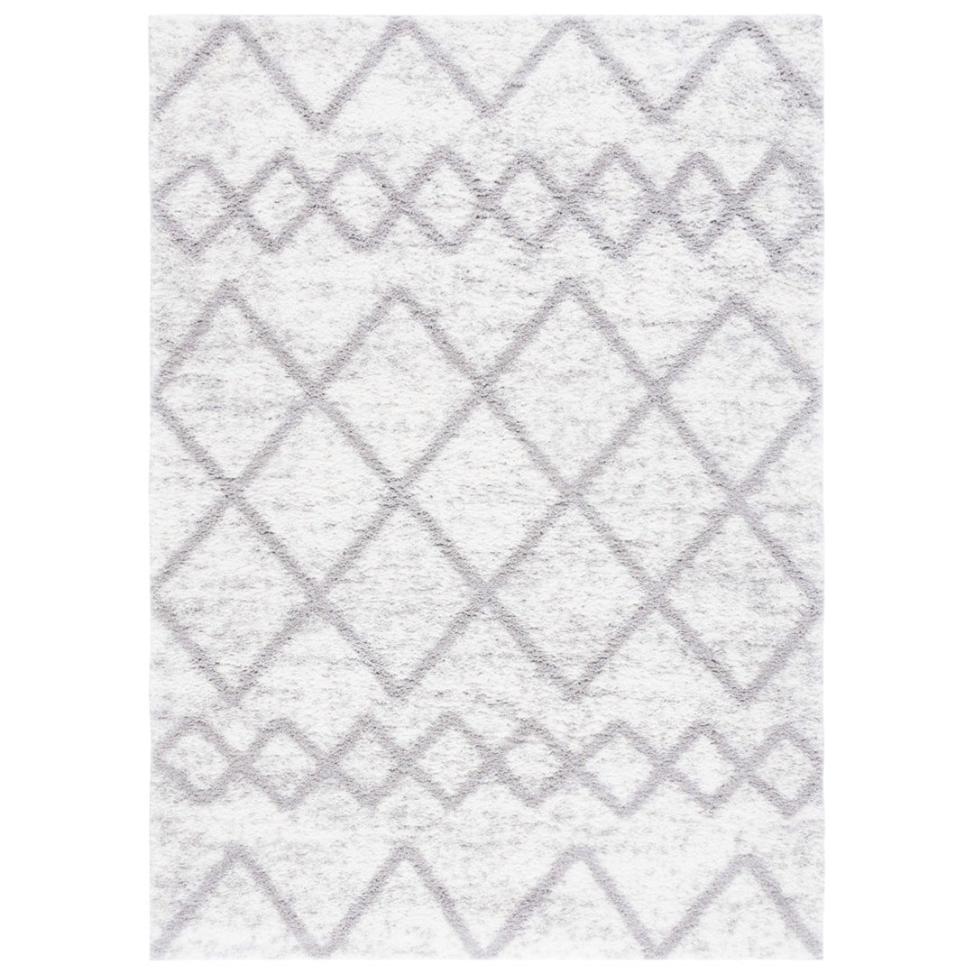 SAFAVIEH BER569F Berber Shag Grey / Dark Grey Image 5