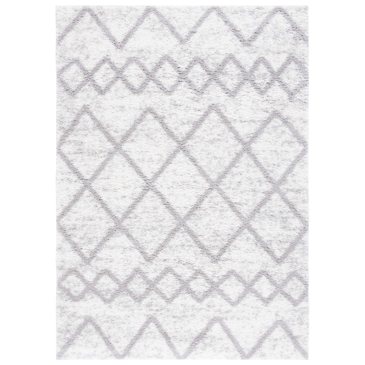 SAFAVIEH BER569F Berber Shag Grey / Dark Grey Image 1