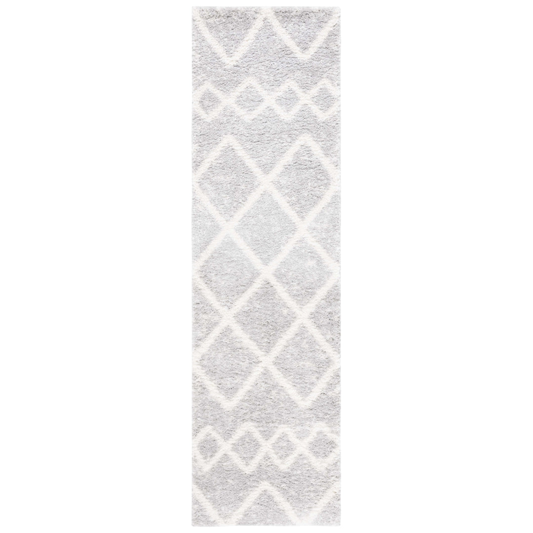 SAFAVIEH BER569F Berber Shag Grey / Dark Grey Image 10