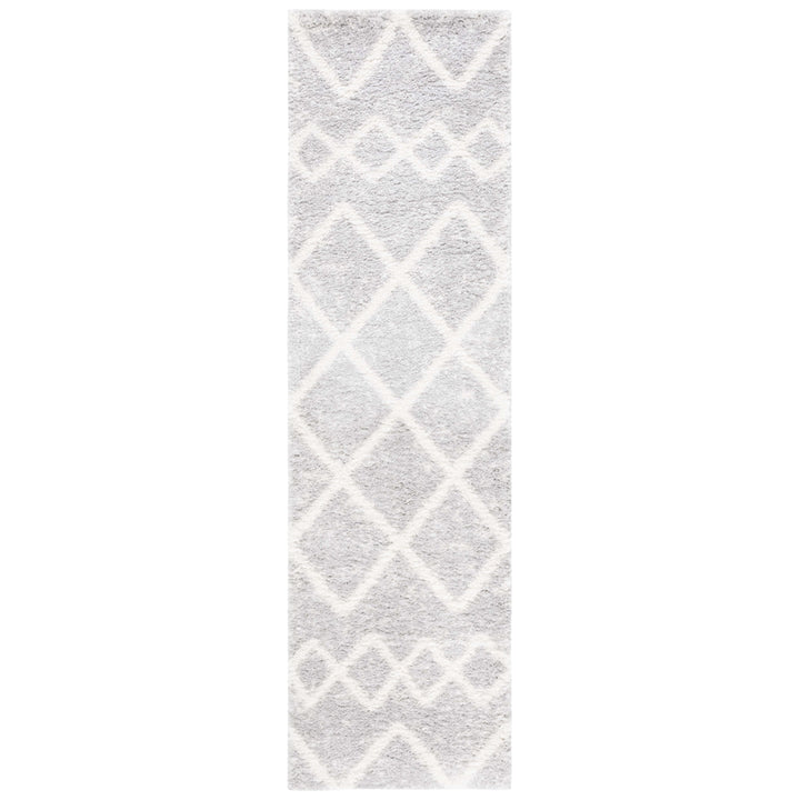 SAFAVIEH BER569F Berber Shag Grey / Dark Grey Image 10