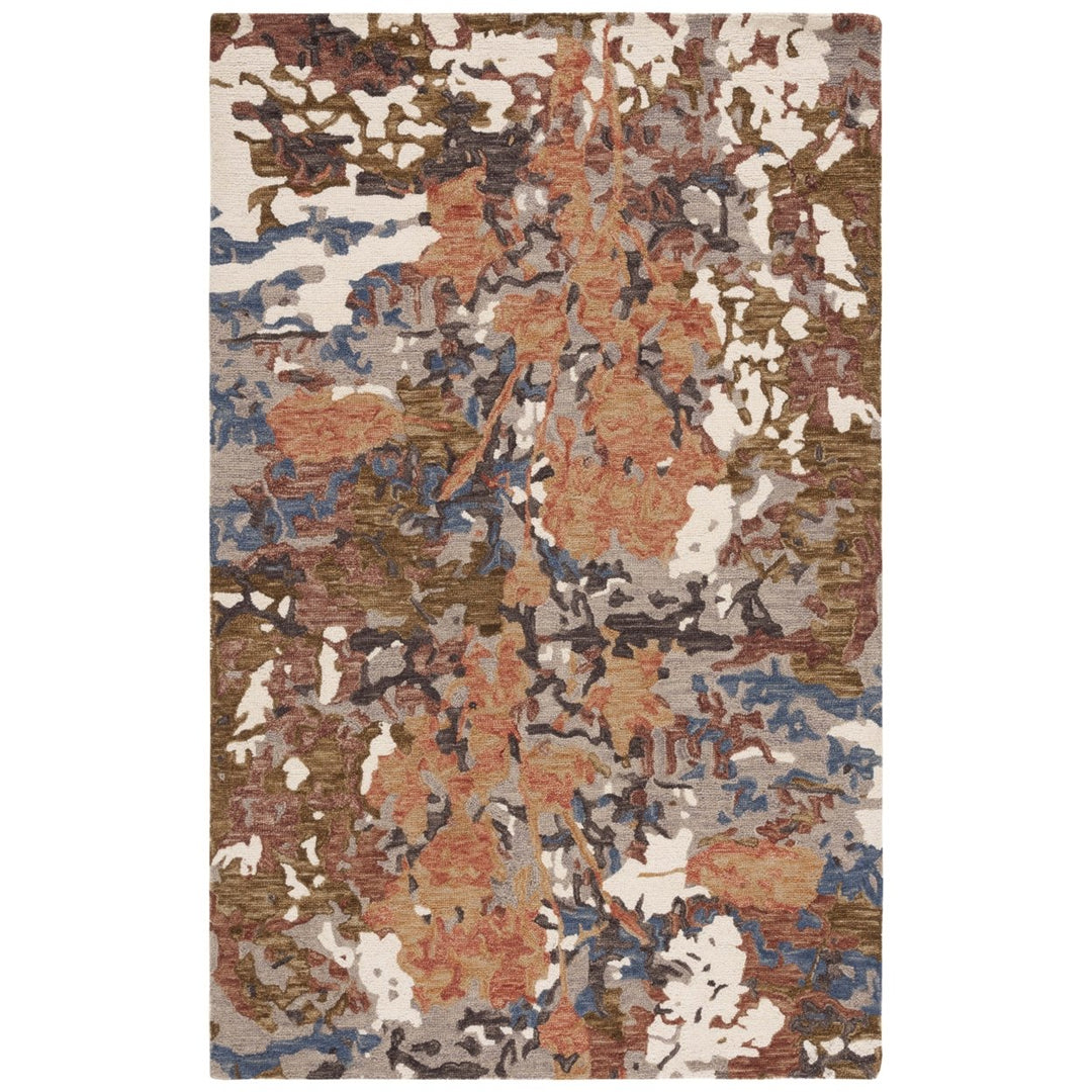 SAFAVIEH Blossom BLM375F Handmade Grey / Beige Rug Image 1