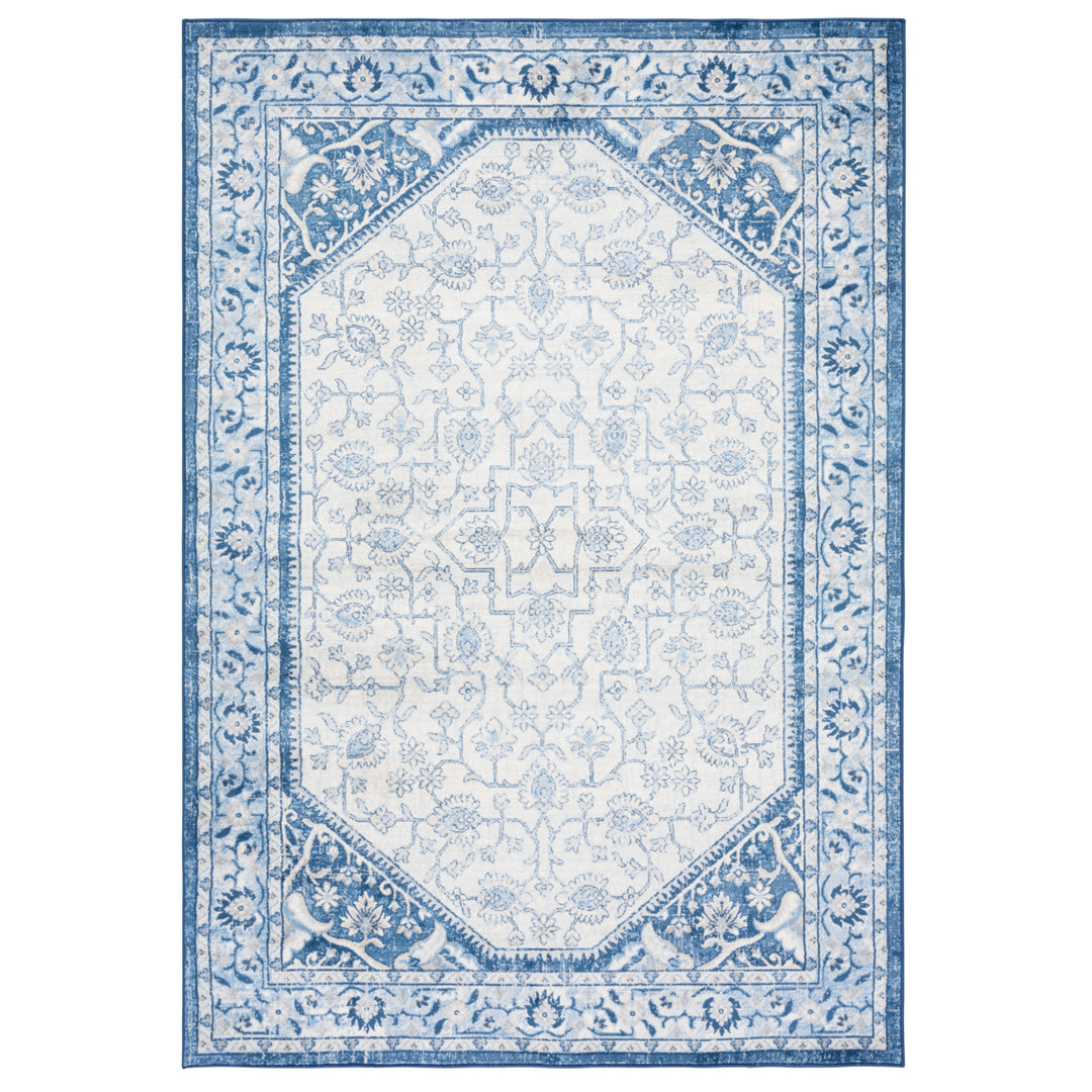 SAFAVIEH Brentwood Collection BNT800A Ivory / Navy Rug Image 4