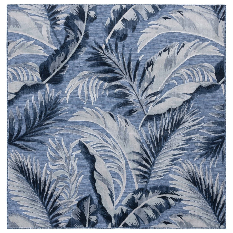 SAFAVIEH Cabana Collection CBN405M Blue / Grey Rug Image 1