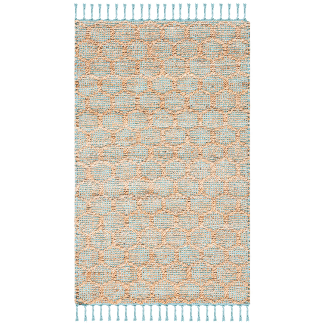 SAFAVIEH Calista Collection CAL112B Beige / Aqua Rug Image 10