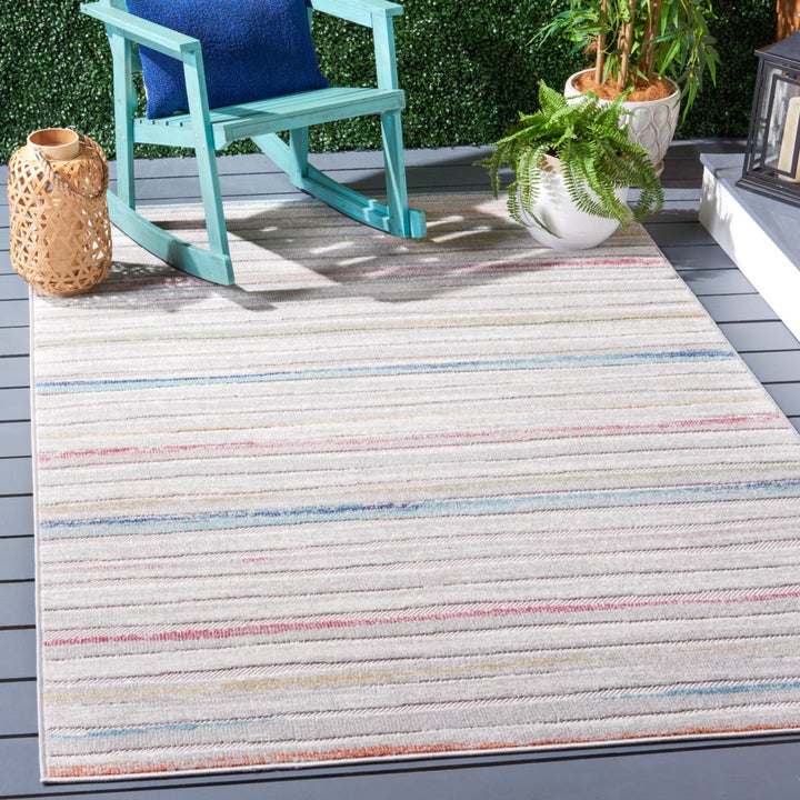 SAFAVIEH Outdoor CBN454Y Cabana Collection Green / Rust Rug Image 7