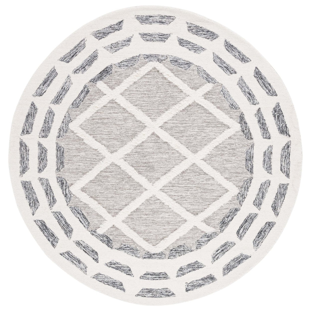 SAFAVIEH Casablanca CSB975F Handmade Grey / Ivory Rug Image 5