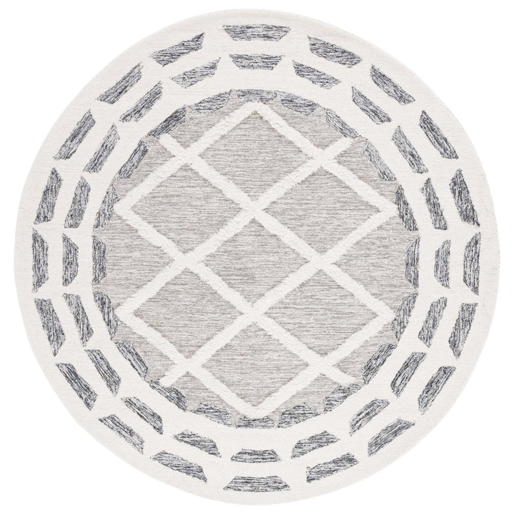 SAFAVIEH Casablanca CSB975F Handmade Grey / Ivory Rug Image 5