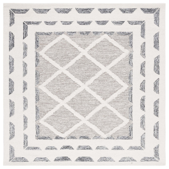 SAFAVIEH Casablanca CSB975F Handmade Grey / Ivory Rug Image 6