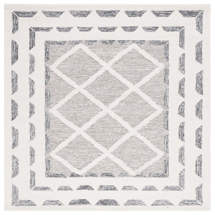 SAFAVIEH Casablanca CSB975F Handmade Grey / Ivory Rug Image 1