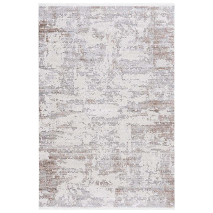 SAFAVIEH Dhurries DHU559G Handwoven Grey / Ivory Rug Image 1