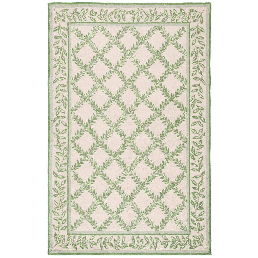 SAFAVIEH Chelsea HK15C Hand-hooked White / Black Rug Image 11