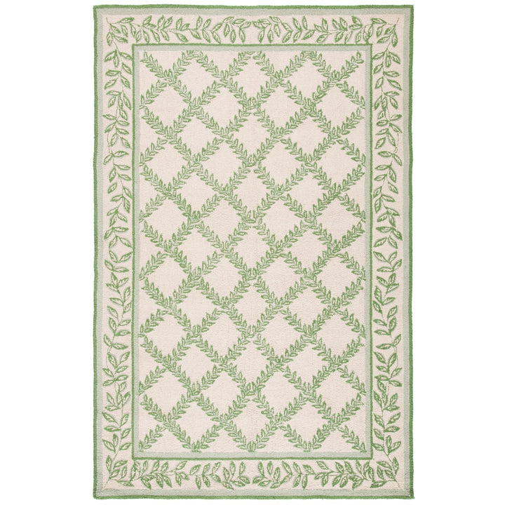 SAFAVIEH Chelsea HK15C Hand-hooked White / Black Rug Image 11