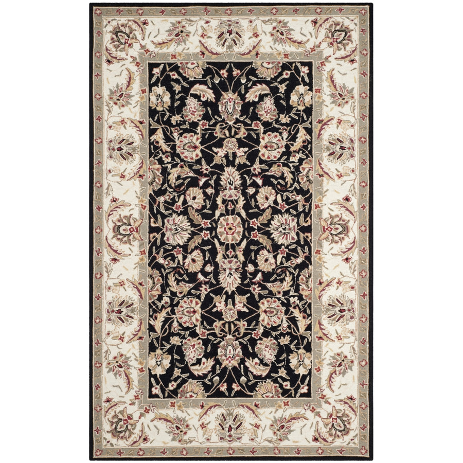 SAFAVIEH Chelsea HK55D Hand-hooked Ivory / Blue Rug Image 1