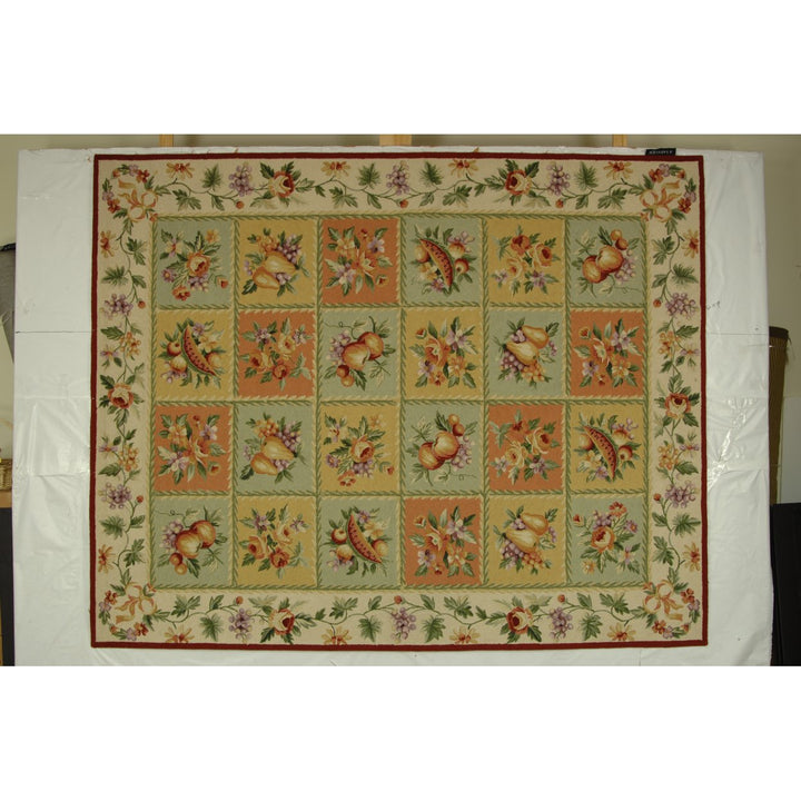 SAFAVIEH Chelsea HK55D Hand-hooked Ivory / Blue Rug Image 9