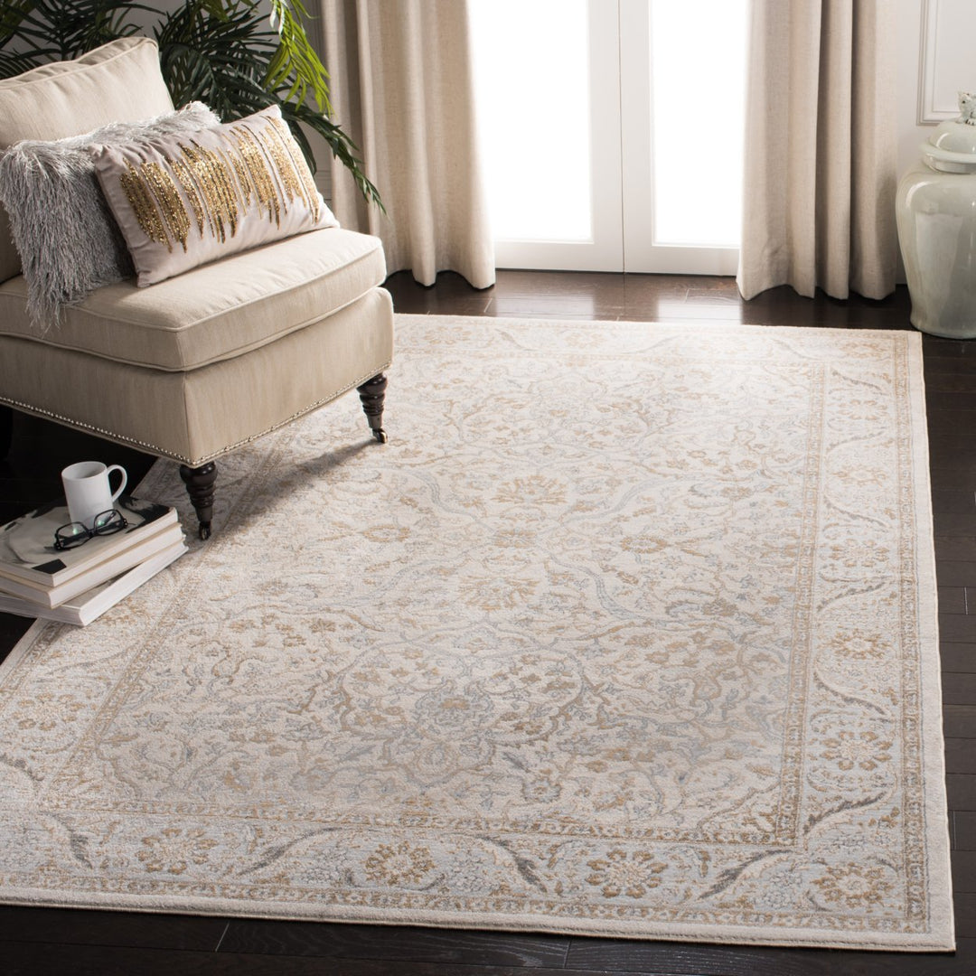 SAFAVIEH Illusion ILLB702C Cream / Light Brown Rug Image 1