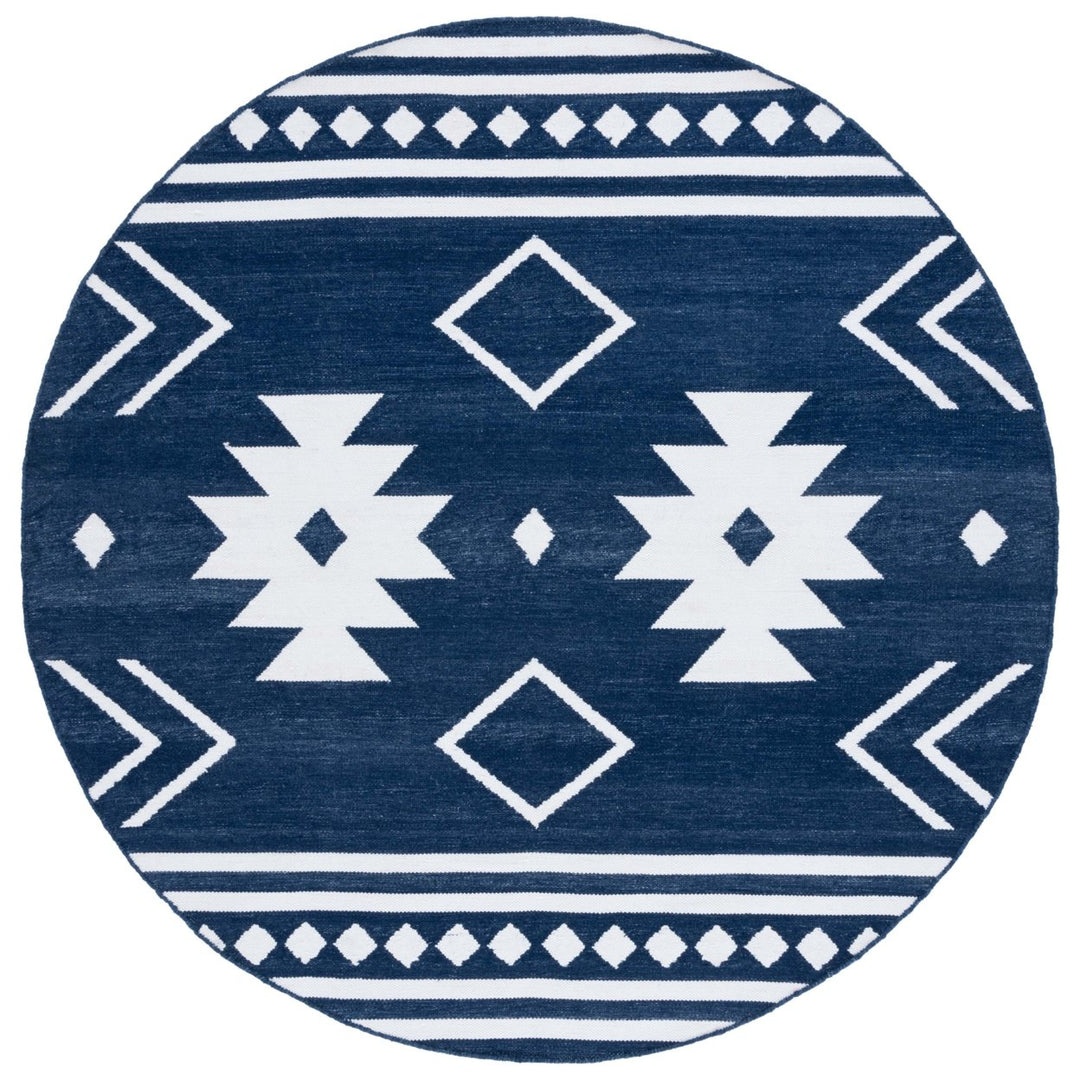 SAFAVIEH Kilim KLM730F Handwoven Grey / Ivory Rug Image 1