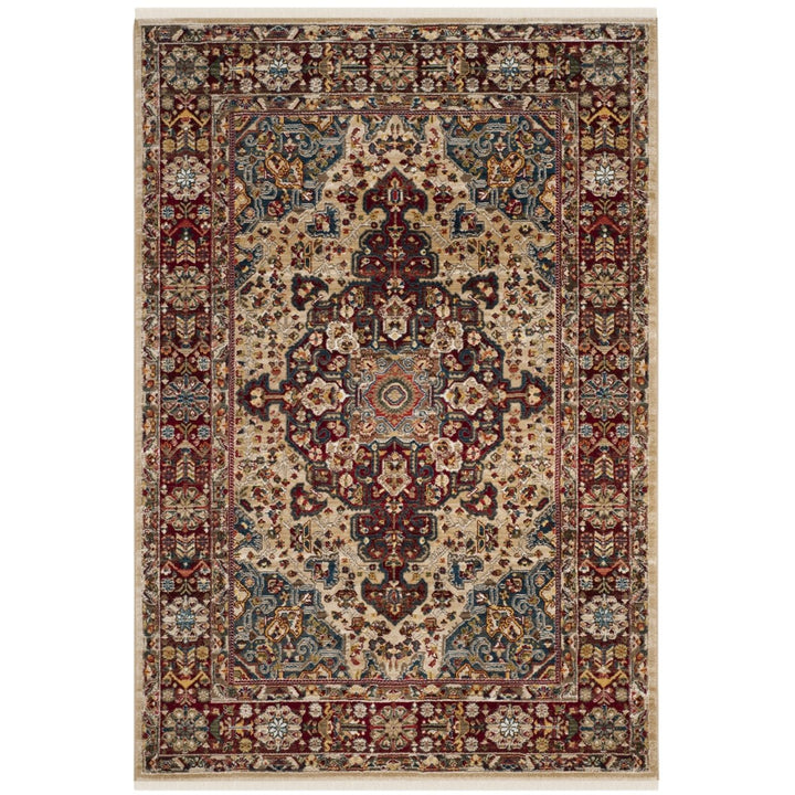 SAFAVIEH Kashan Collection KSN303D Ivory / Red Rug Image 1